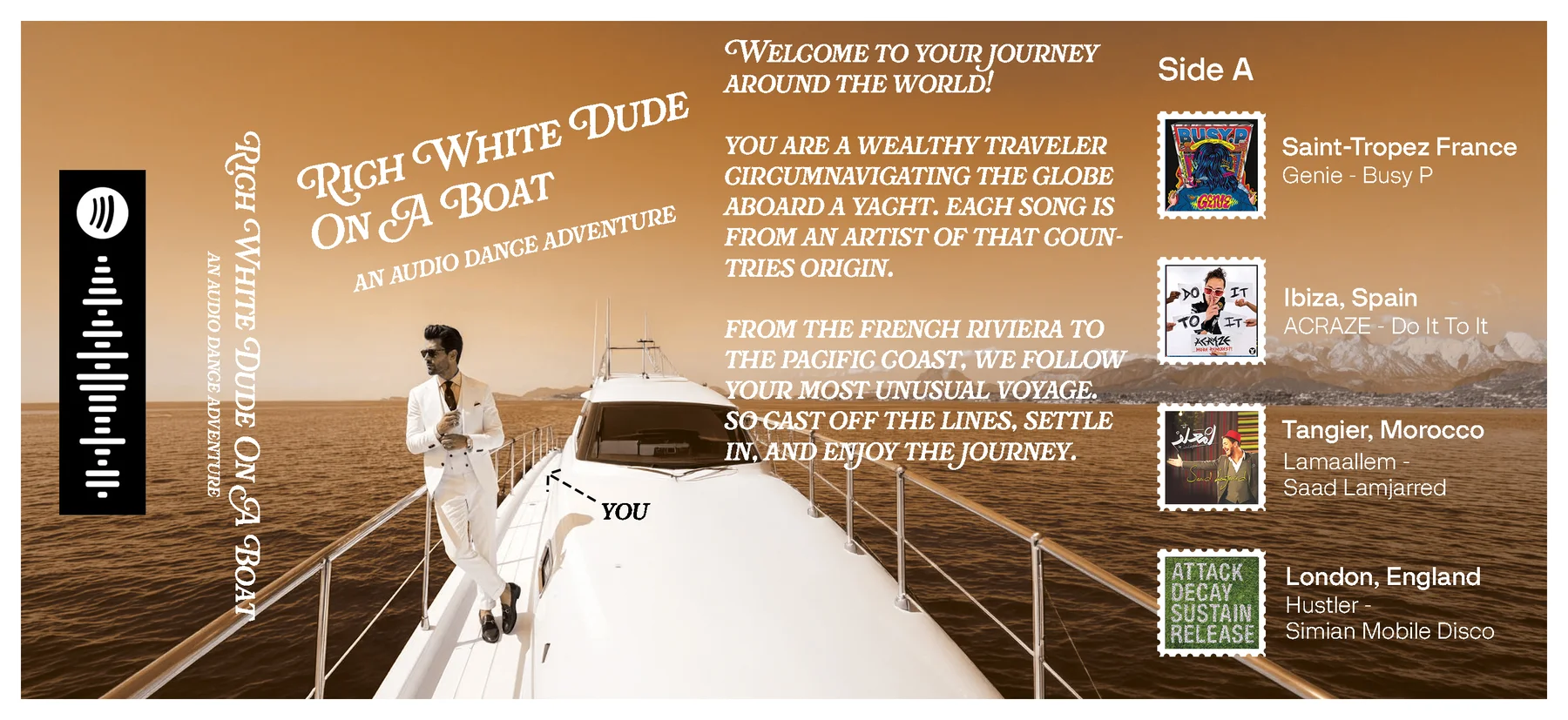 rich white dude on a boat: an audio dance adventure artwork