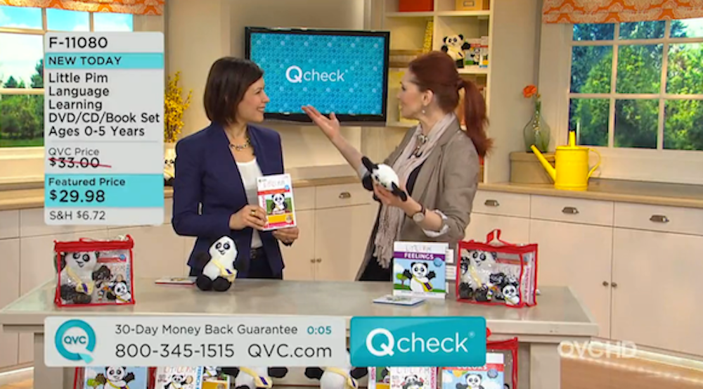 A QVC broadcast, mid pitch